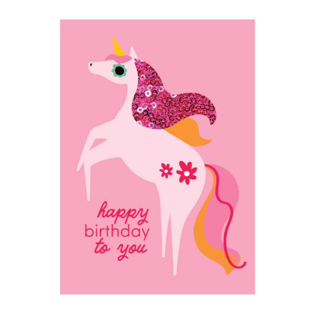 Premium Greeting Card SUMMER SPRINGS - Prancing Unicorn